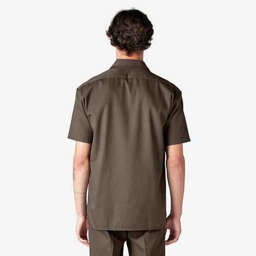 Dickies Men’s Short Sleeve Work Shirt – Durable Twill Button Down Shirts for Men, Lightweight Uniform for Daily Wear