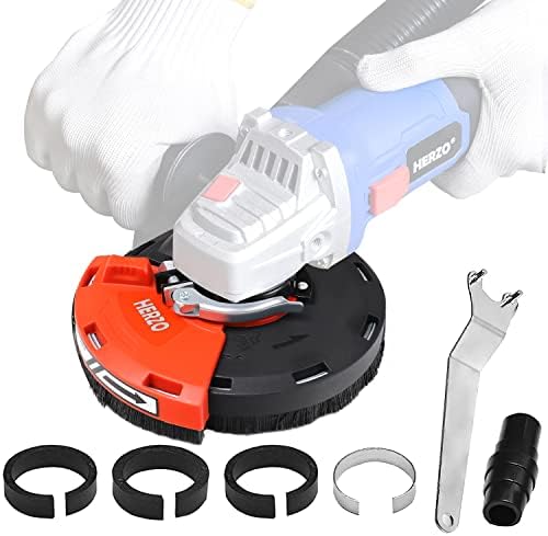 HERZO Dust Shroud for Angle Grinder 4/4.5/5 inch Universal Surface Grinding Shroud (125MM)