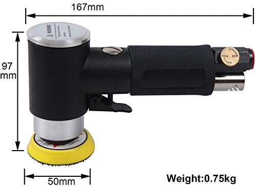 2" and 3" Random Orbital Air Mini Sander - 15,000 RPM Pneumatic Angle Sander, Dual Action Polisher