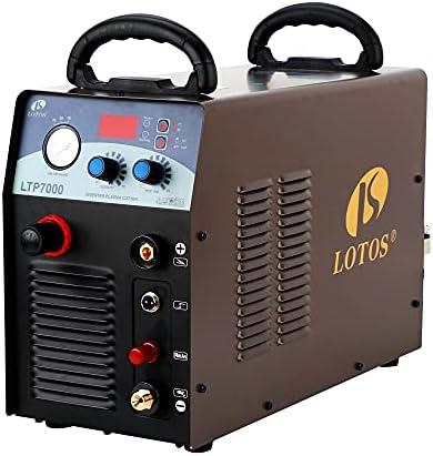 LOTOS LTP7000 70Amp Non-Touch Pilot Arc Plasma Cutter, Brown, 7/8" Inch Clean Cut