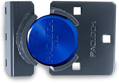 PACLOCK's UCS-7A/779 Hasp and Puck Combo Kit, High Performance 6-Pin Cylinder, One Lock Keyed to a Number U-Pick! w/ 2 Keys, Blue Anodized Aluminum, Double Coated Grey Hasp