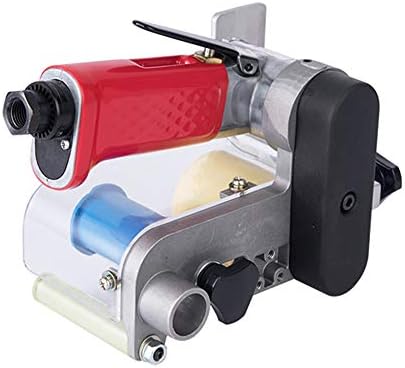Pneumatic Belt Machine,Pneumatic Belt Sander Air Polishing Belt Sanding and Polishing Machine Pneumatic Machine for Grinding Polishing (Red)