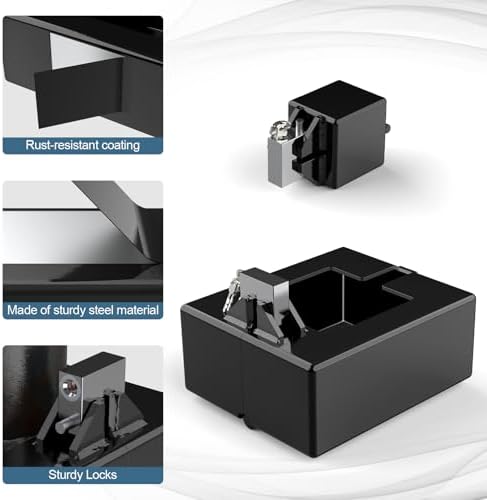 Gooseneck Trailer Lock Set Compatible with Most 7-in Floor Plate Connectors