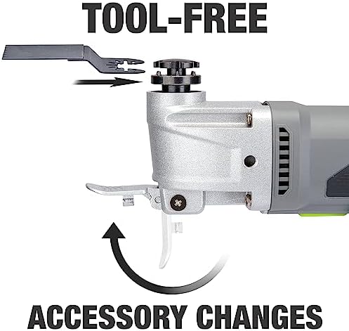 Genesis Oscillating Tool 3.5 Amp Oscillating Multi Tool with 3.7° Oscillation Angle, 6 Variable-Speeds with 16-Piece Accessory Set, Storage Box, Carrying Bag, and 2 Year Warranty (GMT35T)