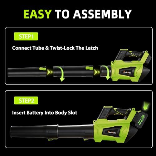 Leaf Blower Cordless - Cordless Handheld Leaf Blower with 21V 2 Rechargeable Batteries, Lightweight Electric Blower for Lawn, Yard, Garden, Patio, Leaves, Dust, Snow Cleaning, 750 CFM 260 MPH
