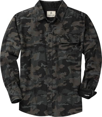 Legendary Whitetails Mens Flannel Long Sleeve Button Down 100% Cotton Shirt