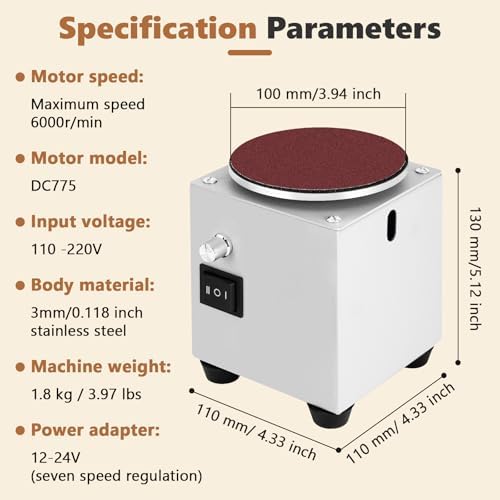 Mini Bench Disc Sander 4 inch Small Sanding Disc Machine