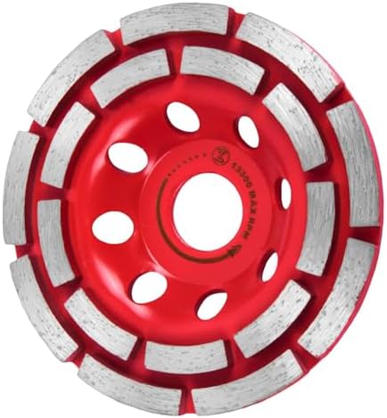 7" Diamond Tuck Point Blade (1/4") + 7-INCH Double Row Grinding Cup Wheel + 8mm Diamond Raking Bit Combo Set – Concrete, Brick, Mortar Cutting & Grinding Tools