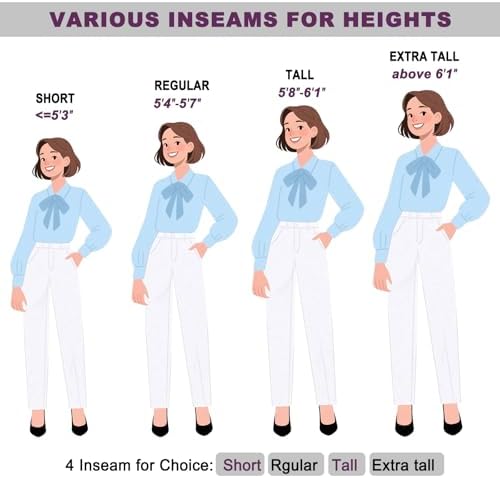 iChosy Women's Stretch Straight Leg Dress Work Pants Business Casual Slacks