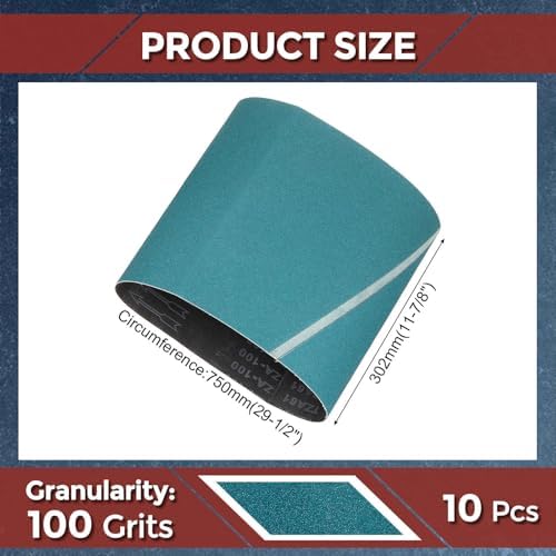 10 Pcs Sanding Belts 11-7/8 x 29-1/2 Inch 100 Grit Zirconia