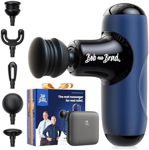BOB AND BRAD Q2 Mini Massage Gun, Pocket-Sized Deep Tissue Massager, FSA Portable Percussion Muscle Massager Gun, Ultra Small & Quiet Travel Massage Gun for Pain Relief, HSA Eligible
