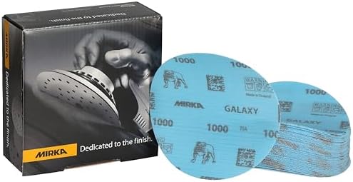 Mirka Galaxy 5 Inch Ceramic Sanding Discs, 1000 Grit, Hook & Loop, 50 Pack