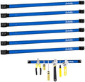 6 Pieces 24" Magnetic Tool Holder Strip, Blue Magnet Bar, Metal Tool Organizer Rack for Garage Organization, Easy To Install in Workshop, Mounting Screws Included