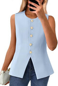 BTFBM Suit Vest Tops For Women Sleeveless Blazer Work Wear