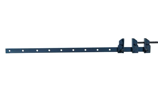 Groz 36" Duo Bar Clamp, 30" Capacity, Reversible Malleable Iron Head for Internal & External Clamping, 1-1/4" x 1/4" Drawn Steel Bar, Spring-Loaded Pin, Woodworking & Construction (39132)