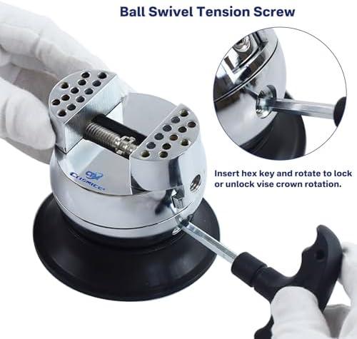 CTISMICE 3" Ball Vise Engraving Block Setting Tool for Jewelry Ring Making