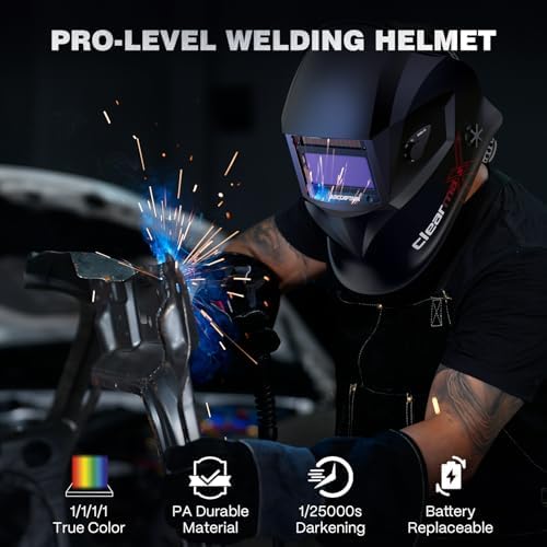 ARCCAPTAIN Welding Helmet Auto Darkening, 1/25000s Response, Shade 4/9-13