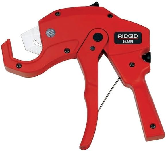 RIDGID 30088 RC-2375 Aluminum 2" Ratchet Action Pipe and Tubing Cutter for Plastic and Multilayer Tubing, 1/8" to 2-3/8" O.D. Capacity, Small