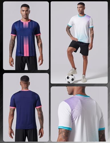 Liberty Imports 5 Pack Men's Active Quick Dry Crew Neck T Shirts