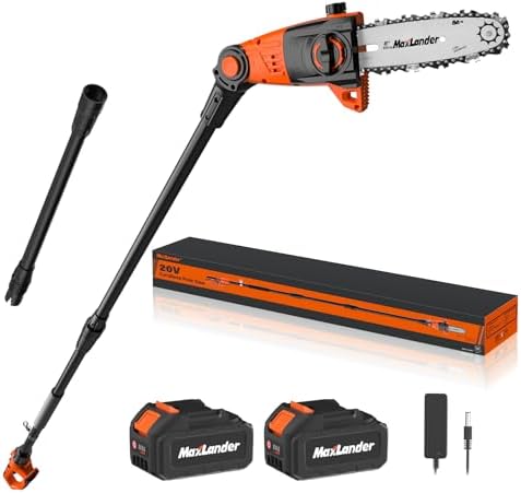 8 Inch 20V Cordless Pole Saw With 2×3.0Ah Battery & Charger