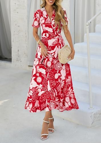 PRETTYGARDEN Women's Boho Floral Summer Maxi Dresses