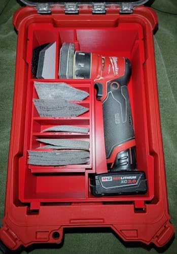 NO TOOLS M12 Detail Sander Packout insert compatible with Milwaukee Packout
