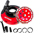 Dust Shroud for Angle Grinder with Diamond Grinding Cup Wheel, 4.5–5 Inch & 7 Inch, Universal Concrete Surface Grinding Tool for Marble and Granite (7-inch Dust Shroud + Grinding Wheel)