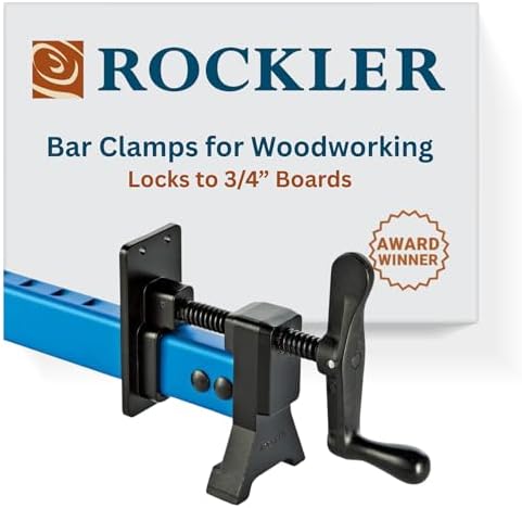 Rockler Sure-Foot 24 in Bar Clamp, Aluminum Woodworking Bar Clamp