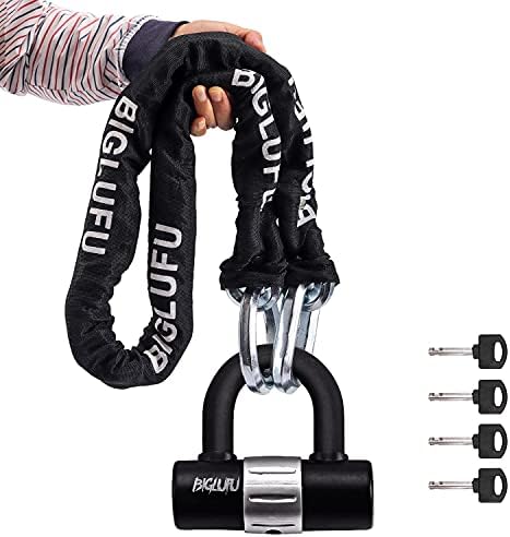 Motorcycle Chain Lock, 5FT Long Heavy Duty Anti Theft Bike Lock Chain