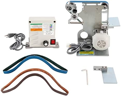 Belt Sander 550W 0.8HP Electric Belt Grinder Machine 30'' x 1'' DIY Desktop Abrasive Belt Machine 6000 RPM Vertical Horizontal Belt Polisher Sharpener Grinder Belt Machine