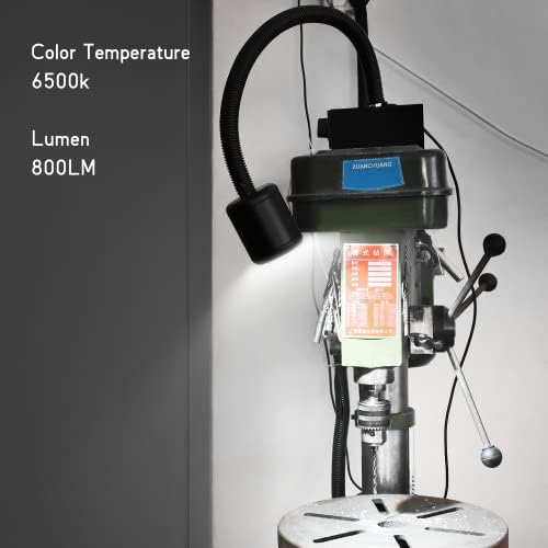 Magnetic Work Light,8W Lathe Machine Light with 12T Magnetic Base,Led Work Light for Lathe Machine/Drill Press