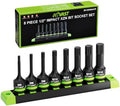 8-Piece Impact XZN Triple Square Bit Socket Set, 1/2" Drive | Cr-Mo Steel, M5-M18, Professional Grade for VW Audi, High Torque Performance