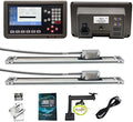 LCD Screen 2 Axis Digital Readout Display High Accuracy Magnetic Scale Encoder 1um Resolution 320mm and 5um Resolution 1020mm ((12"x40") for Lathe Machine