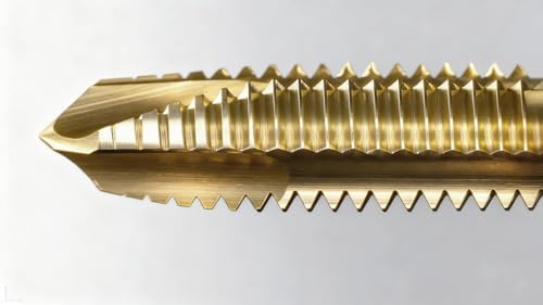 Tools M16 x 2.0 Spiral Point Threading Tap, Metric Machine Threading Tap High Speed Steel Cobalt(HSSCo) with DLC Coating, Round Shank with Square End， H2 Tolerance, 1pcs