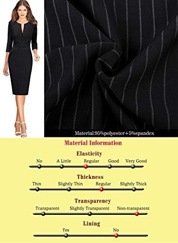 VFSHOW Womens Work Business Office Zipper Up Slim Bodycon Sheath Dress