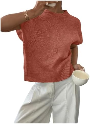 SOLY HUX Women's Short Sleeve Business Casual Sweater