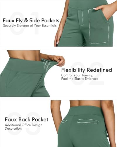 G4Free Yoga Pants for Women Wide Leg Pants with Pockets High Waisted
