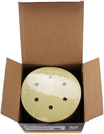 BHA 6" 6 Hole Hook & Loop Sanding Discs for DA Sander, 150 Grit - 100 Pack