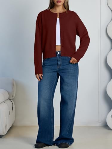 Trendy Queen Cropped Cardigan Sweaters for Women Fall Fashion Clothes 2026