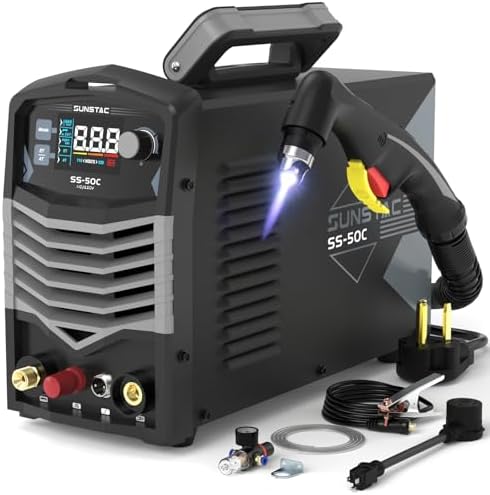 Sunstac 50A Plasma Cutter with Non-HF Pilot Arc, 110V/220V