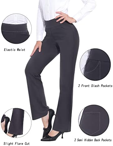 ZTN Womens Stretchy Dress Pants High Waist Work Casual