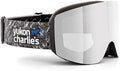 Yukon Charlie's Ropeline Adult Snow Goggles - Removable Magnetic Cylindrical Lens - Boosted Contrast, Reduced Glare, Anti-Fog