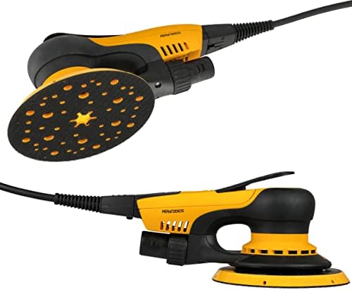 Mirka DEROS 650X CV - 6" Hook & Loop, 5.0mm Random Orbital Sander with Case - 110V Electric Power Tool for Woodworking, Drywall, Automotive Car & Wood Sanding - Professional Dust-Free Sander