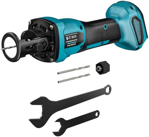 Ecarke Cordless Drywall Cut-Out Tool, Brushless Rotary Drywall Saw Compatible with Makita 18V Battery,6-Speed 30000 RPM Drywall Cutter for Sheetrock, Plywood & Wood (Tool Only)