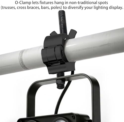 Black Lights Stage Accessories, O Clamp Dj Light Pole Clamp Quick Release Truss, 40mm-52mm Half Coupler Hanging Bracket Stage Moving Head Light Hooks