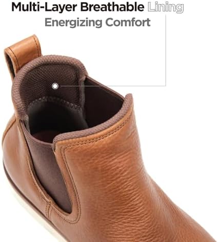 SUREWAY Men's 6-Inch Slip-On Chelsea Work Boots, Soft Toe Leather Boots