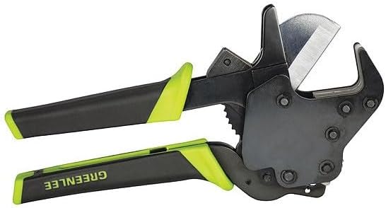 Greenlee 864QR Conduit Quick Release Ratcheting Pvc Cutter, Black and Green