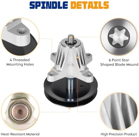 918-06991 618-06991 Spindle Assembly for MTD Troy Bilt Bronco Pony 42 TB42 MTD CraftsMan 42" Deck T1000 T1200 T1400 T1300 T1800 LT4200 CLT42G CLT42H T130(2 Pack)
