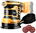 Random Orbit Sander Compatible with Dewalt 20V Battery 3 Adjustable Speed 5 inch electric Sander with Dust Bag 3 Sandpaper for Polishing, Sanding, Smoothing Surfaces (NO Battery)