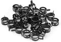 30pcs 0.47" ID Constant Tension Band Hose Clamps, 12mm Spring Band Type Action Hose Clamp Manganese Steel Fuel Line Clamp Low Pressure Air Clip Clamp for Fuel Hose Line Water Pipe Air Tube black